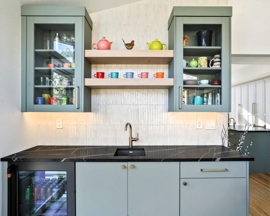 Mid Century Modern Home Bar designed for Fort Collins Home