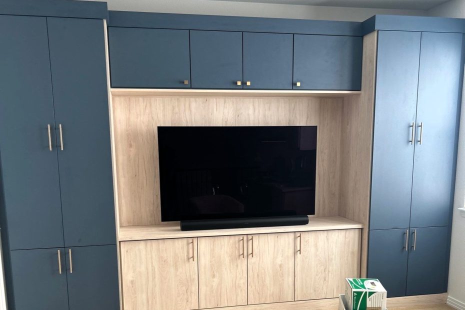 Custom designed Entertainment Center for home in Superior Colorado